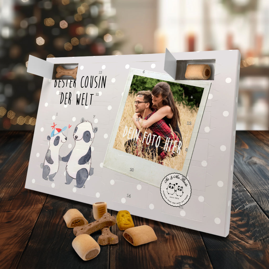 Personalisierter Hunde Foto Adventskalender Panda Bester Cousin der Welt Hunde Adventskalender, für, Dankeschön, Geschenk, Schenken, Geburtstag, Geburtstagsgeschenk, Geschenkidee, Danke, Bedanken, Mitbringsel, Freude machen, Geschenktipp, Cousin, Kousin, Vetter, Sohn von Onkel, Sohn von Tante, Familie, Verwandtschaft, Cousine