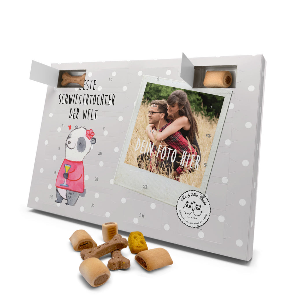 Personalisierter Hunde Foto Adventskalender Panda Beste Schwiegertochter der Welt Hunde Adventskalender, für, Dankeschön, Geschenk, Schenken, Geburtstag, Geburtstagsgeschenk, Geschenkidee, Danke, Bedanken, Mitbringsel, Freude machen, Geschenktipp, Schwiegertochter, Tochter, Ehefrau des Sohns, Frau, angeheiratet, Hochzeit