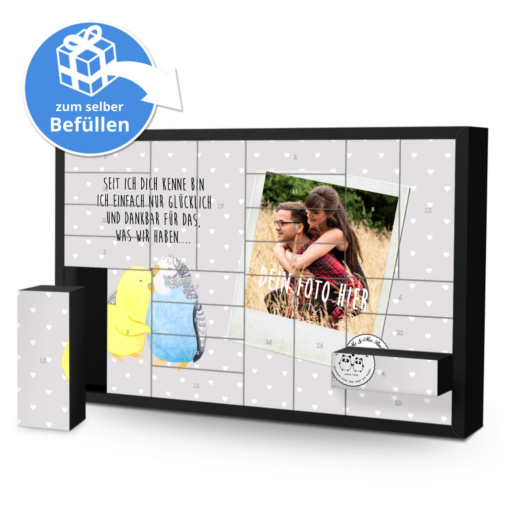 Personalisierter Befüllbarer Foto Adventskalender Wellensittich Liebe Befüllbarer Adventskalender, Adventskalender zum selbst befüllen, Liebe, Partner, Freund, Freundin, Ehemann, Ehefrau, Heiraten, Verlobung, Heiratsantrag, Liebesgeschenk, Jahrestag, Hocheitstag, Vögel, Wellensittich, Nähe, Kuscheln, Vertrauen