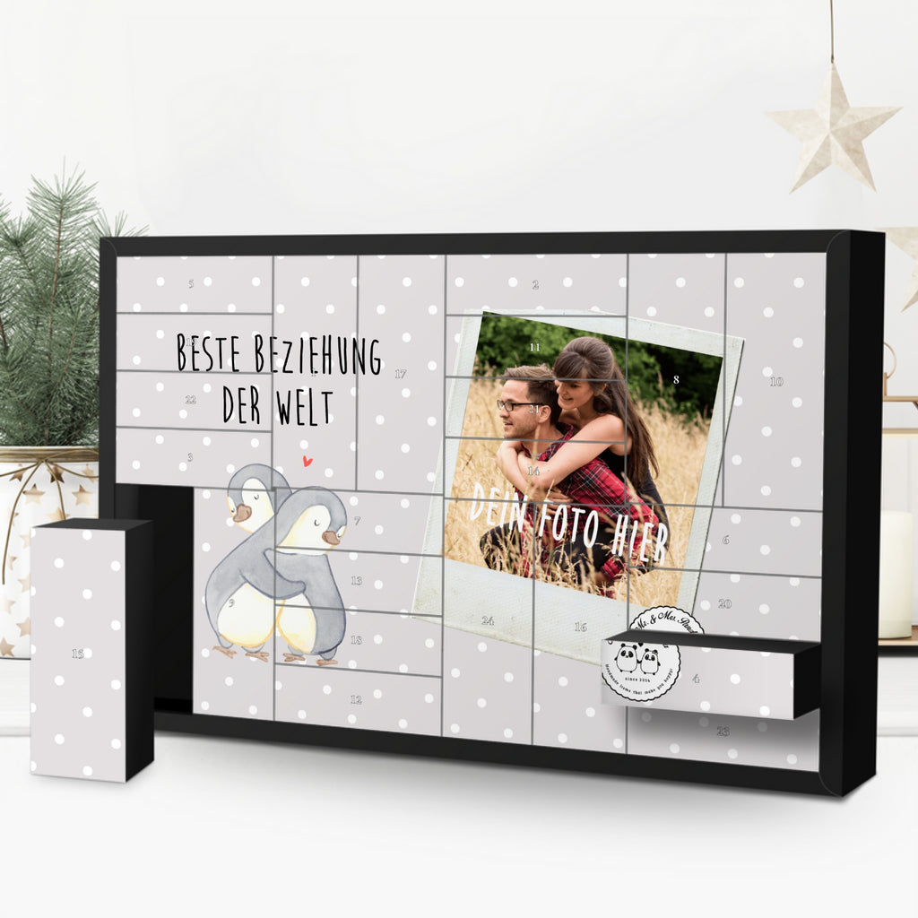 Personalisierter Befüllbarer Foto Adventskalender Pinguin Beste Beziehung der Welt Befüllbarer Adventskalender, Adventskalender zum selbst befüllen, für, Dankeschön, Geschenk, Schenken, Geburtstag, Geburtstagsgeschenk, Geschenkidee, Danke, Bedanken, Mitbringsel, Freude machen, Geschenktipp, Beziehung, Zusammen sein, Miteinander gehen, Liebe, Verlieb, Liebesgeschenk