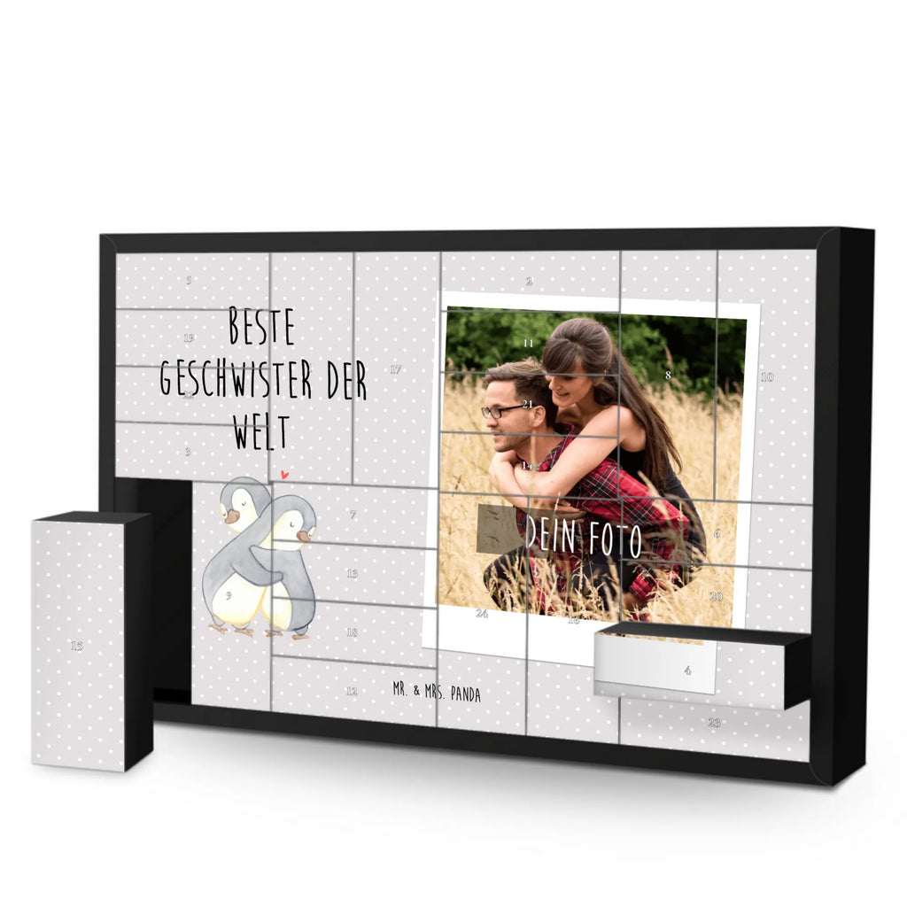 Personalisierter Befüllbarer Foto Adventskalender Pinguin Beste Geschwister der Welt Personalisierter Befüllbarer Foto Adventskalender, für, Dankeschön, Geschenk, Schenken, Geburtstag, Geburtstagsgeschenk, Geschenkidee, Danke, Bedanken, Mitbringsel, Freude machen, Geschenktipp, Geschwister, Geschwisterchen, Bruder, Schwester, Schwestern, Brüder, Familie, Nachwuchs