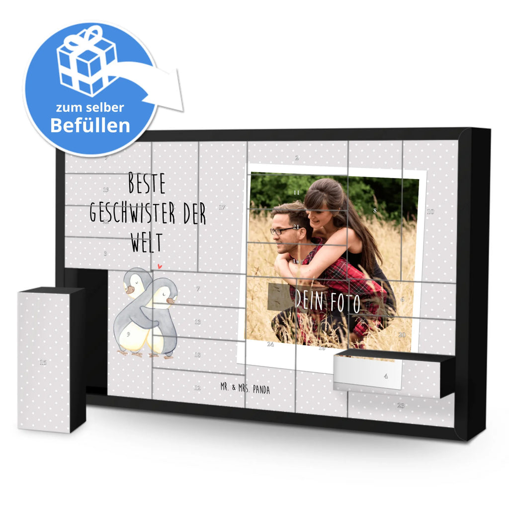 Personalisierter Befüllbarer Foto Adventskalender Pinguin Beste Geschwister der Welt Personalisierter Befüllbarer Foto Adventskalender, für, Dankeschön, Geschenk, Schenken, Geburtstag, Geburtstagsgeschenk, Geschenkidee, Danke, Bedanken, Mitbringsel, Freude machen, Geschenktipp, Geschwister, Geschwisterchen, Bruder, Schwester, Schwestern, Brüder, Familie, Nachwuchs