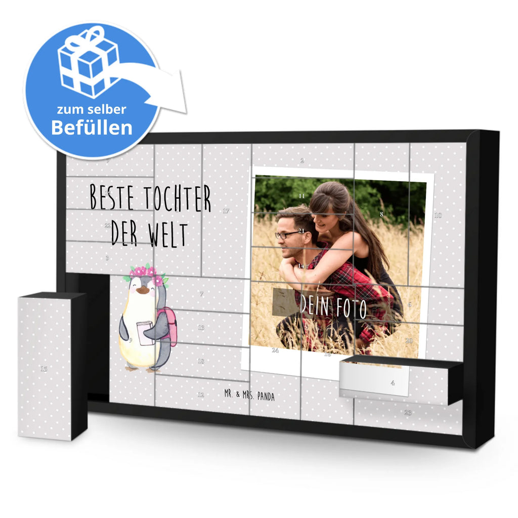 Personalisierter Befüllbarer Foto Adventskalender Pinguin Beste Tochter der Welt Personalisierter Befüllbarer Foto Adventskalender, für, Dankeschön, Geschenk, Schenken, Geburtstag, Geburtstagsgeschenk, Geschenkidee, Danke, Bedanken, Mitbringsel, Freude machen, Geschenktipp, Tochter, Töchter, Töchterchen, Geburt, Kleine, Mutter, Vater, Kind, Kinder, Familie, Belohnung