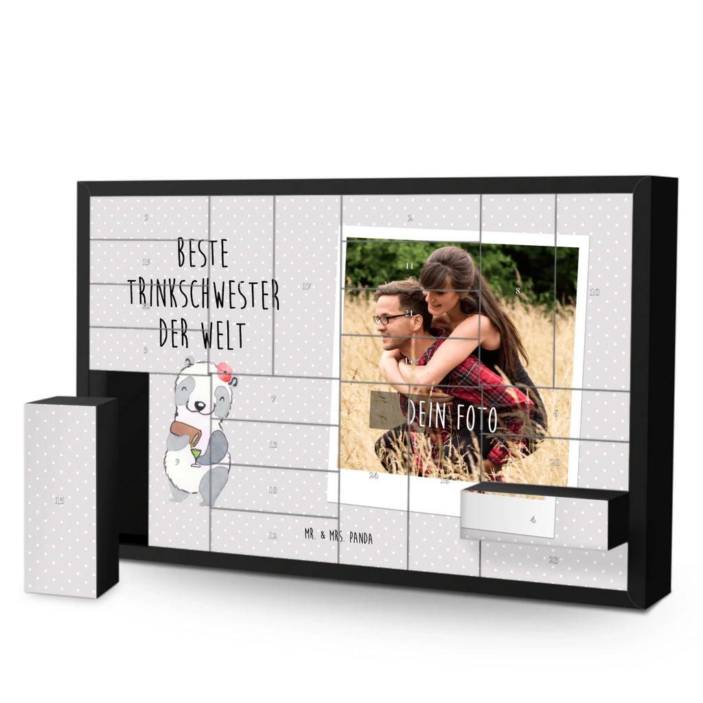 Personalisierter Befüllbarer Foto Adventskalender Panda Beste Trinkschwester der Welt Personalisierter Befüllbarer Foto Adventskalender, für, Dankeschön, Geschenk, Schenken, Geburtstag, Geburtstagsgeschenk, Geschenkidee, Danke, Bedanken, Mitbringsel, Freude machen, Geschenktipp, Trinkschwester, Saufschwester, Schwester, Sister, Freundin, Party, Bae, Trinken, Alkohol, Wochenende, Kleinigkeit, Sister from another Mister