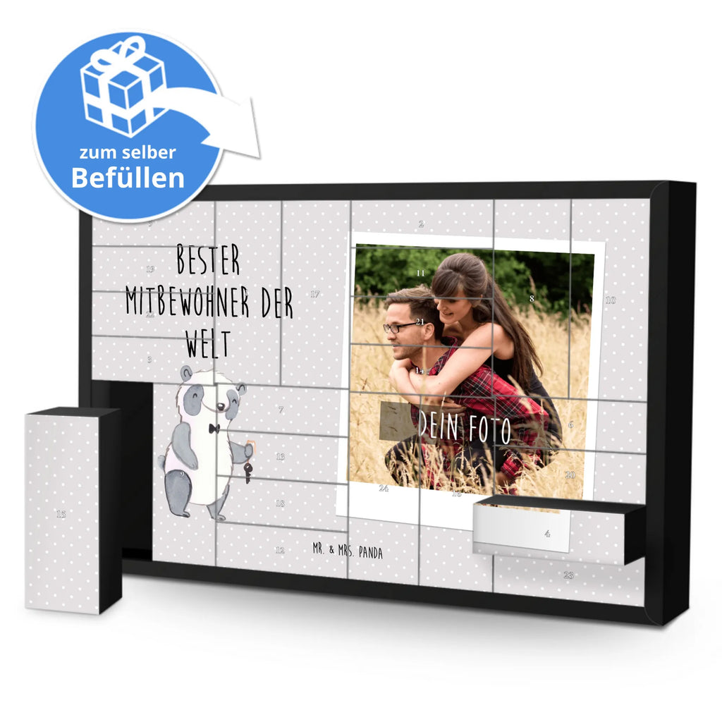 Personalisierter Befüllbarer Foto Adventskalender Panda Bester Mitbewohner der Welt Personalisierter Befüllbarer Foto Adventskalender, für, Dankeschön, Geschenk, Schenken, Geburtstag, Geburtstagsgeschenk, Geschenkidee, Danke, Bedanken, Mitbringsel, Freude machen, Geschenktipp, Mitbewohner, WG, Zimmernachbar, Wohngemeinschaft, WG-Bewohner, Zimmerkollege, Zimmergenosse, Stubenkamerad