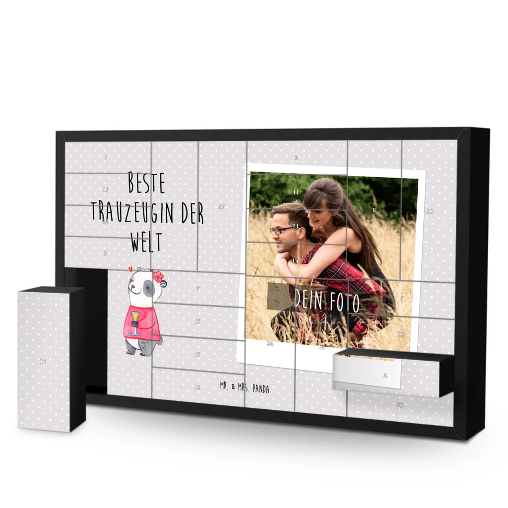 Personalisierter Befüllbarer Foto Adventskalender Panda Beste Trauzeugin der Welt Personalisierter Befüllbarer Foto Adventskalender, für, Dankeschön, Geschenk, Schenken, Geburtstag, Geburtstagsgeschenk, Geschenkidee, Danke, Bedanken, Mitbringsel, Freude machen, Geschenktipp, Trauzeugin, Trauhzeugin, Freundin, Hochzeit, Heirat, JGA, Trauung, Kirche, Standesamt, Braut