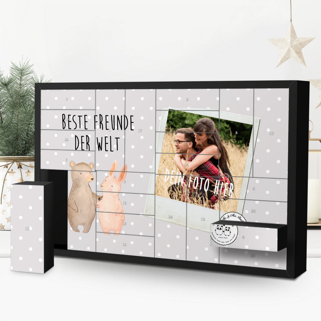 Personalisierter Befüllbarer Foto Adventskalender Hase Beste Freunde der Welt Befüllbarer Adventskalender, Adventskalender zum selbst befüllen, für, Dankeschön, Geschenk, Schenken, Geburtstag, Geburtstagsgeschenk, Geschenkidee, Danke, Bedanken, Mitbringsel, Freude machen, Geschenktipp, Freunde, best friends, Freundschaft, Freundin, Freund, Clique, Kumpel, bae, bff