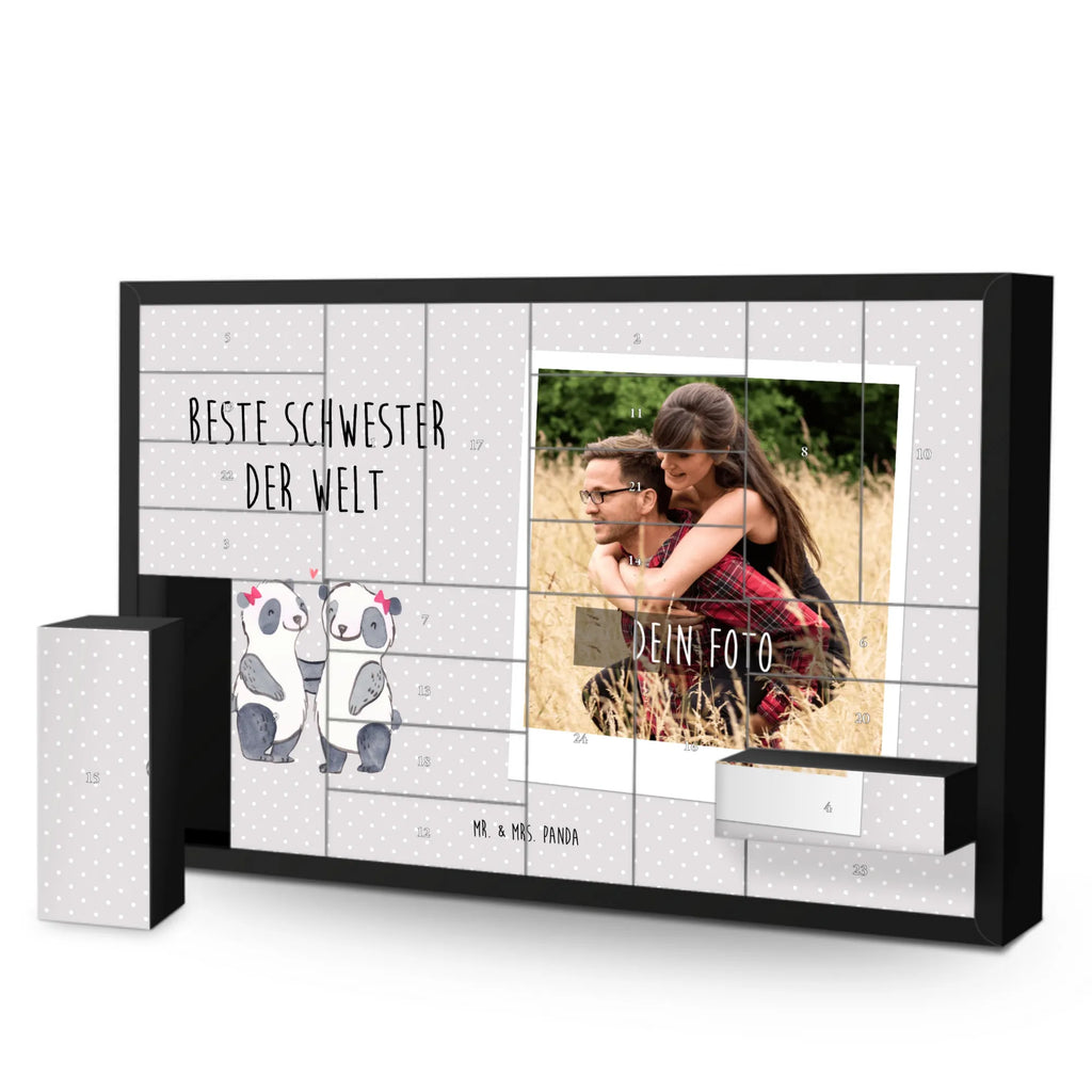 Personalisierter Befüllbarer Foto Adventskalender Panda Beste Schwester der Welt Personalisierter Befüllbarer Foto Adventskalender, für, Dankeschön, Geschenk, Schenken, Geburtstag, Geburtstagsgeschenk, Geschenkidee, Danke, Bedanken, Mitbringsel, Freude machen, Geschenktipp, Schwestern, Schwester, Geschwister, Schwesterherz, Sister, Familie, Kleinigkeit, Beste, Tochter, Liebe, Kinder