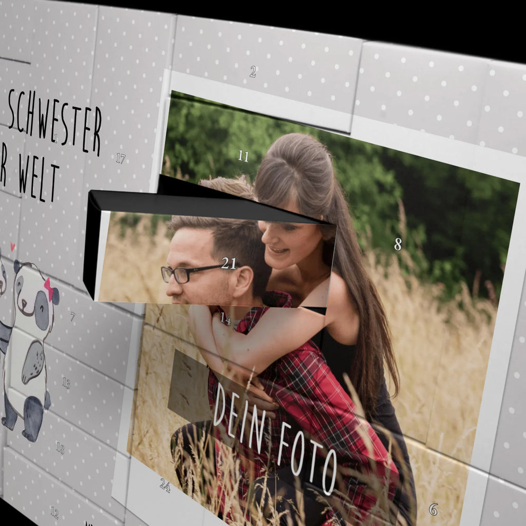 Personalisierter Befüllbarer Foto Adventskalender Panda Beste Schwester der Welt Personalisierter Befüllbarer Foto Adventskalender, für, Dankeschön, Geschenk, Schenken, Geburtstag, Geburtstagsgeschenk, Geschenkidee, Danke, Bedanken, Mitbringsel, Freude machen, Geschenktipp, Schwestern, Schwester, Geschwister, Schwesterherz, Sister, Familie, Kleinigkeit, Beste, Tochter, Liebe, Kinder