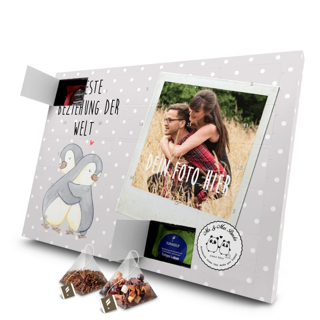 Personalisierter Tee Foto Adventskalender Pinguin Beste Beziehung der Welt Personalisierter Tee Adventskalender, für, Dankeschön, Geschenk, Schenken, Geburtstag, Geburtstagsgeschenk, Geschenkidee, Danke, Bedanken, Mitbringsel, Freude machen, Geschenktipp, Beziehung, Zusammen sein, Miteinander gehen, Liebe, Verlieb, Liebesgeschenk