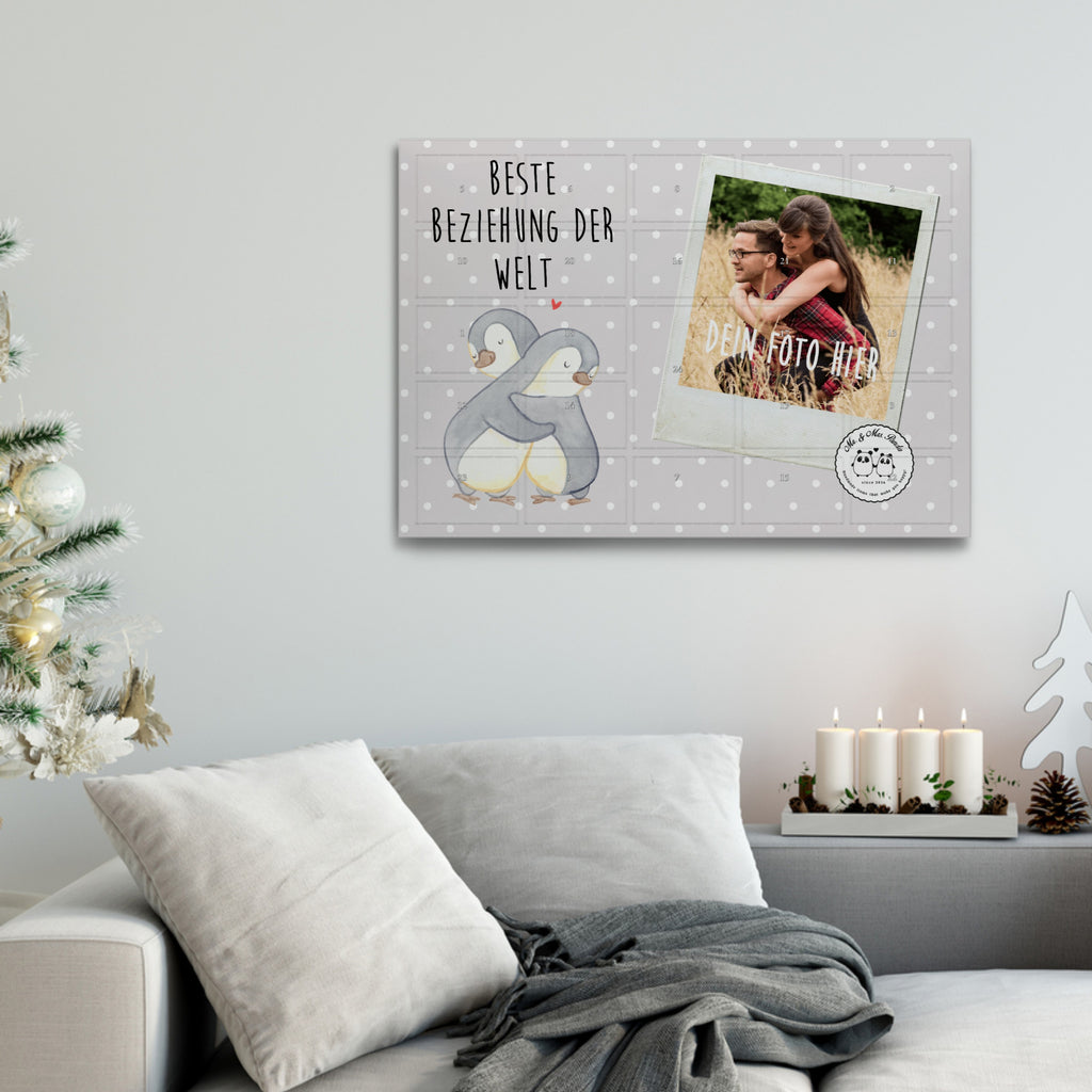 Personalisierter Tee Foto Adventskalender Pinguin Beste Beziehung der Welt Personalisierter Tee Adventskalender, für, Dankeschön, Geschenk, Schenken, Geburtstag, Geburtstagsgeschenk, Geschenkidee, Danke, Bedanken, Mitbringsel, Freude machen, Geschenktipp, Beziehung, Zusammen sein, Miteinander gehen, Liebe, Verlieb, Liebesgeschenk