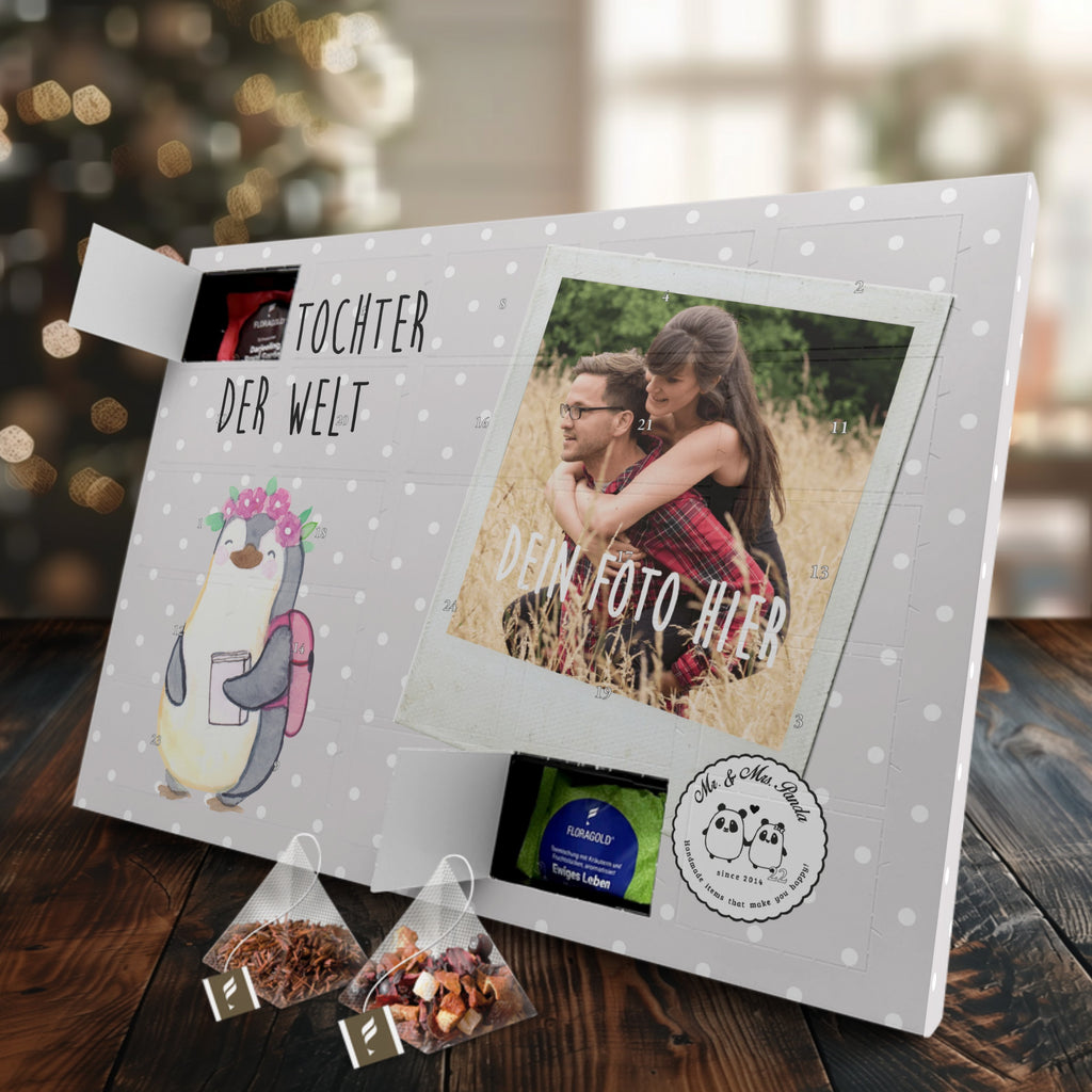 Personalisierter Tee Foto Adventskalender Pinguin Beste Tochter der Welt Personalisierter Tee Adventskalender, für, Dankeschön, Geschenk, Schenken, Geburtstag, Geburtstagsgeschenk, Geschenkidee, Danke, Bedanken, Mitbringsel, Freude machen, Geschenktipp, Tochter, Töchter, Töchterchen, Geburt, Kleine, Mutter, Vater, Kind, Kinder, Familie, Belohnung