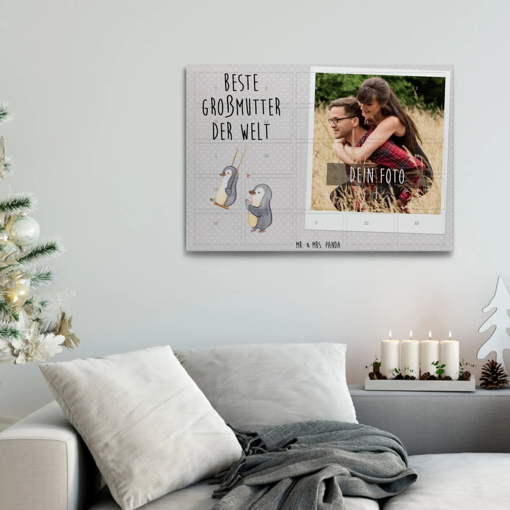 Personalisierter Tee Foto Adventskalender Pinguin Beste Großmutter der Welt Personalisierter Tee Foto Adventskalender, für, Dankeschön, Geschenk, Schenken, Geburtstag, Geburtstagsgeschenk, Geschenkidee, Danke, Bedanken, Mitbringsel, Freude machen, Geschenktipp, Großmutter, Omi, Oma, Oma geworden, Grosseltern