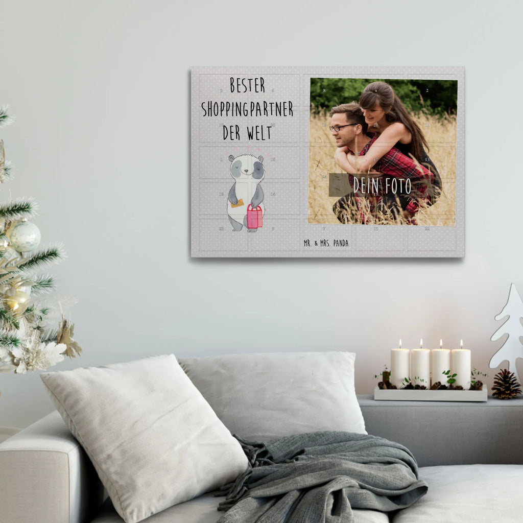 Personalisierter Tee Foto Adventskalender Panda Bester Shoppingpartner der Welt Personalisierter Tee Foto Adventskalender, für, Dankeschön, Geschenk, Schenken, Geburtstag, Geburtstagsgeschenk, Geschenkidee, Danke, Bedanken, Mitbringsel, Freude machen, Geschenktipp, Shoppingpartner, Shoppen, Begleitung, Partner, Freundin, Freund, bff, Shopping, Einkaufen, Shopping-Queen, Queen, Bester