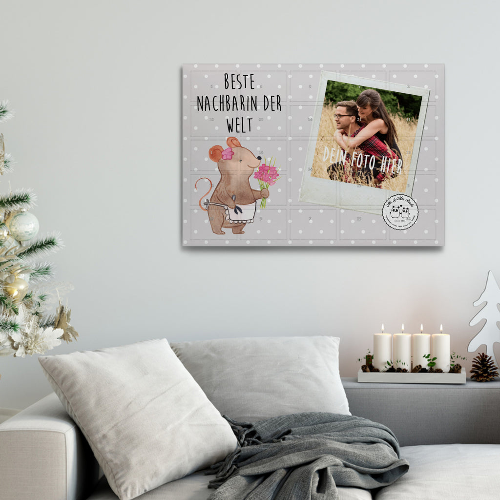 Personalisierter Tee Foto Adventskalender Maus Beste Nachbarin der Welt Personalisierter Tee Adventskalender, für, Dankeschön, Geschenk, Schenken, Geburtstag, Geburtstagsgeschenk, Geschenkidee, Danke, Bedanken, Mitbringsel, Freude machen, Geschenktipp, Nachbarin, Nachbarn, Nachbarschaft, Freundin, Angrenzer, Anwohnerin, Bewohnerin, Freundschaft