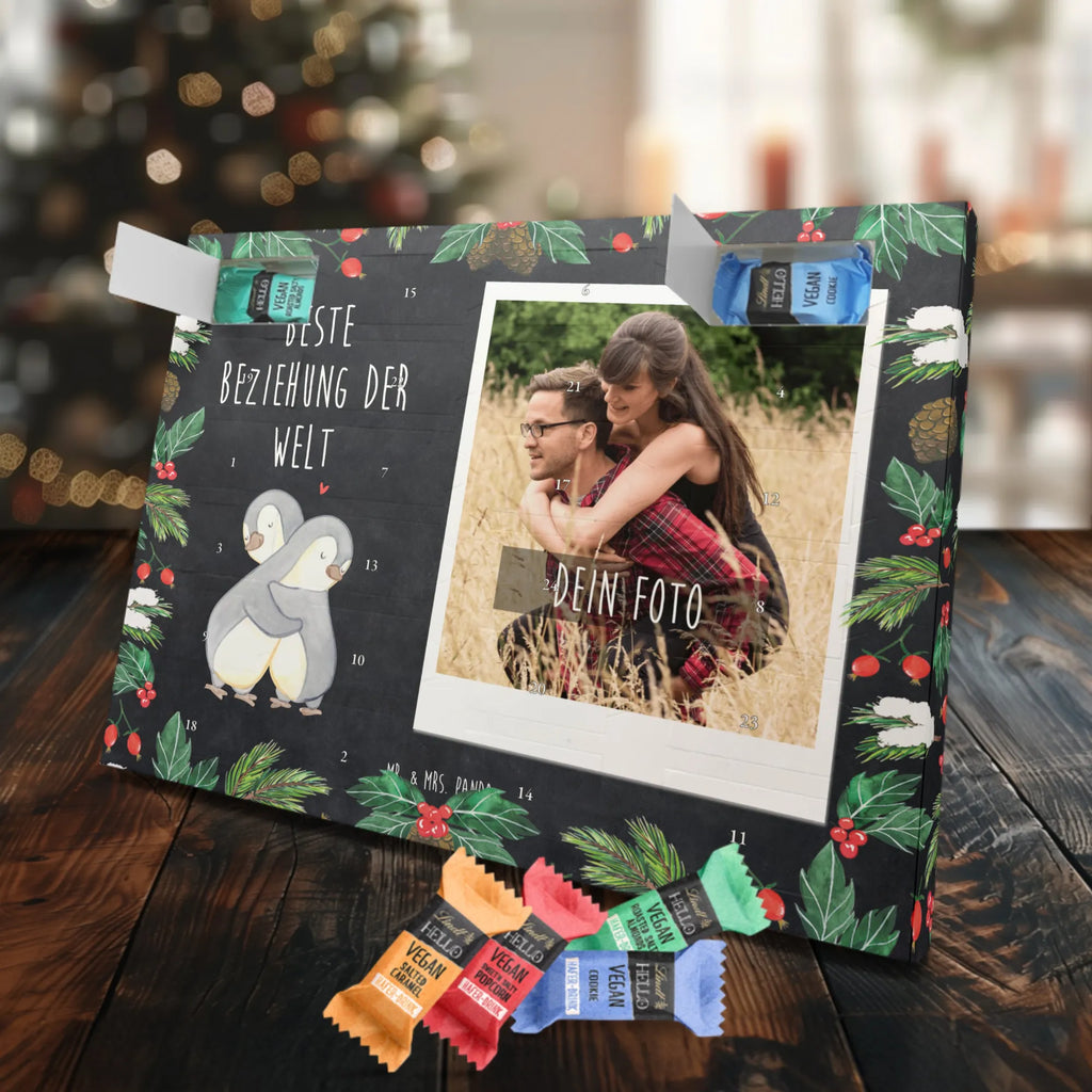 Personalisierter veganer Foto Adventskalender Pinguin Beste Beziehung der Welt Personalisierter veganer Foto Adventskalender, für, Dankeschön, Geschenk, Schenken, Geburtstag, Geburtstagsgeschenk, Geschenkidee, Danke, Bedanken, Mitbringsel, Freude machen, Geschenktipp, Beziehung, Zusammen sein, Miteinander gehen, Liebe, Verlieb, Liebesgeschenk