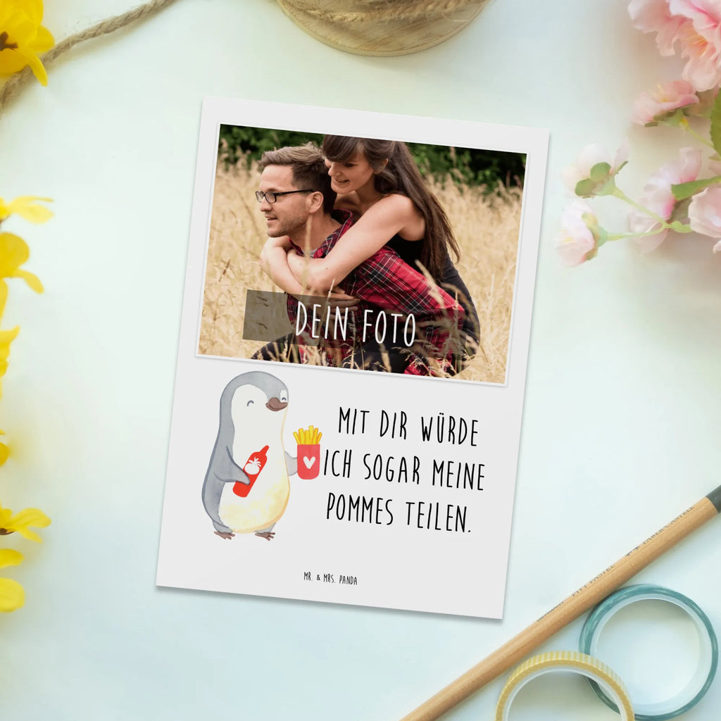 Personalisierte Foto Postkarte Pinguin Pommes Personalisierte Foto Postkarte, Liebe, Partner, Freund, Freundin, Ehemann, Ehefrau, Heiraten, Verlobung, Heiratsantrag, Liebesgeschenk, Jahrestag, Hocheitstag, Valentinstag, Geschenk für Frauen, Hochzeitstag, Mitbringsel, Geschenk für Freundin, Geschenk für Partner, Liebesbeweis, für Männer, für Ehemann