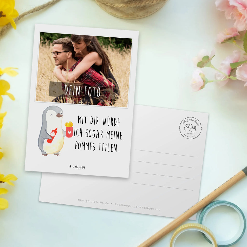 Personalisierte Foto Postkarte Pinguin Pommes Personalisierte Foto Postkarte, Liebe, Partner, Freund, Freundin, Ehemann, Ehefrau, Heiraten, Verlobung, Heiratsantrag, Liebesgeschenk, Jahrestag, Hocheitstag, Valentinstag, Geschenk für Frauen, Hochzeitstag, Mitbringsel, Geschenk für Freundin, Geschenk für Partner, Liebesbeweis, für Männer, für Ehemann