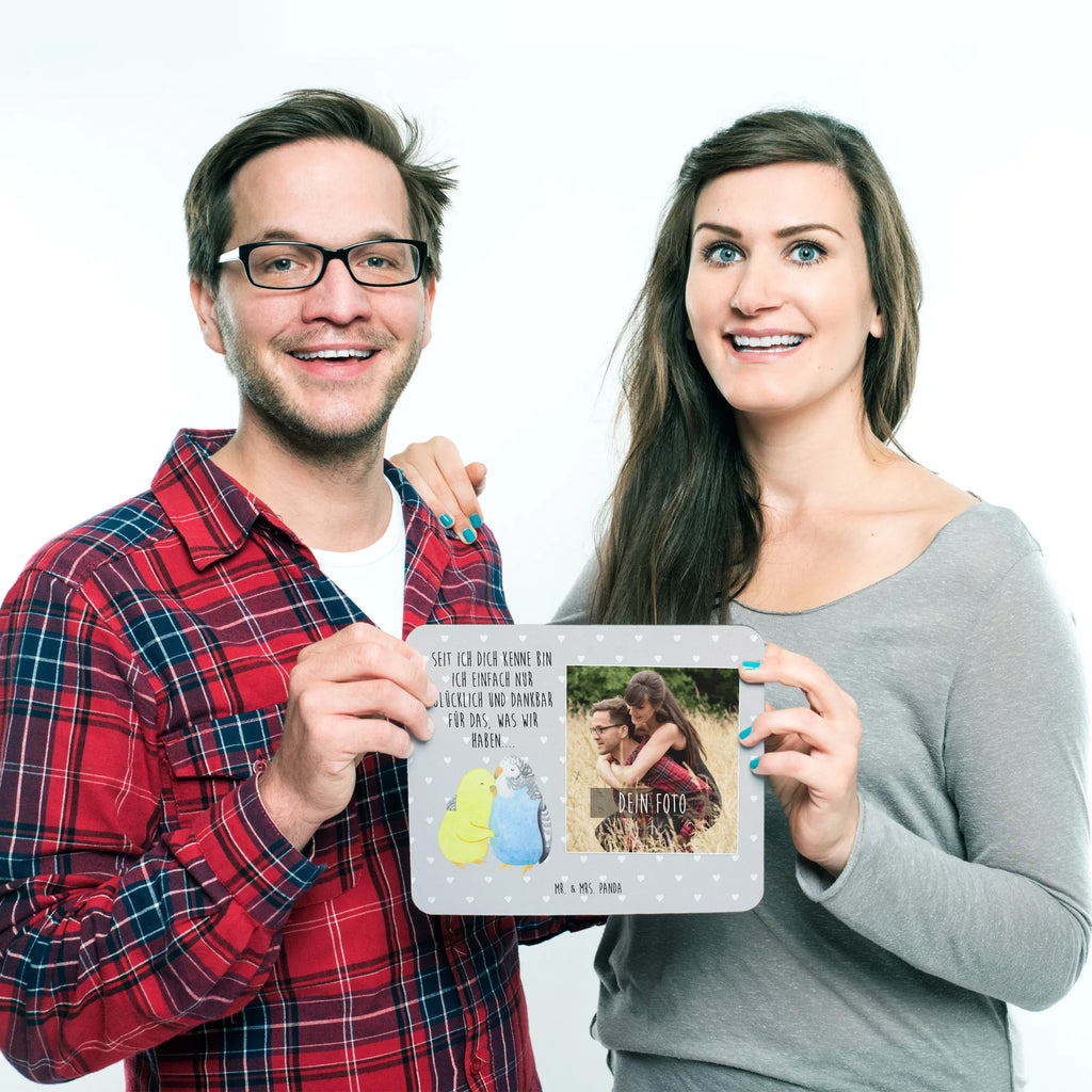 Personalized Photo Mousepad Parakeets in love Personalisiertes Foto Mauspad, Liebe, Partner, Freund, Freundin, Ehemann, Ehefrau, Heiraten, Verlobung, Heiratsantrag, Liebesgeschenk, Jahrestag, Hocheitstag, Vögel, Wellensittich, Nähe, Kuscheln, Vertrauen