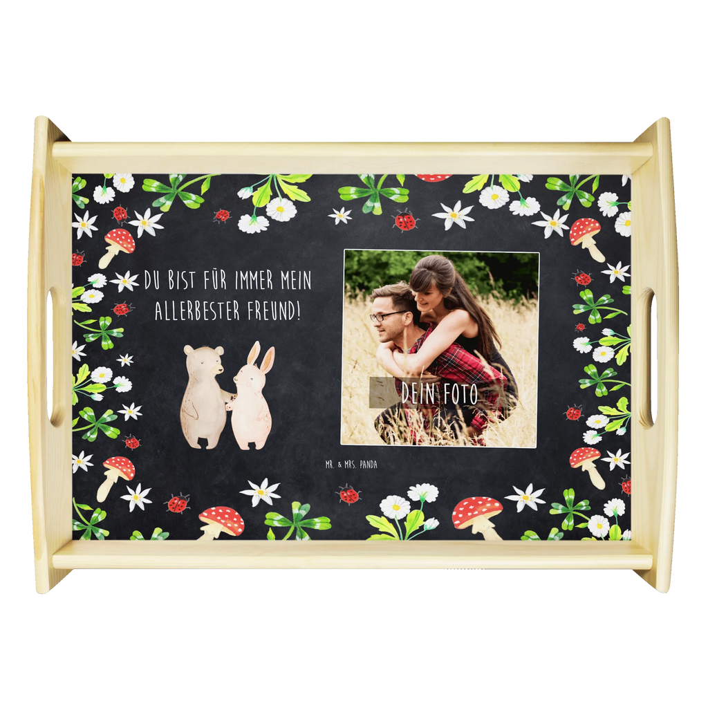 Personalisiertes Foto Serviertablett Bär und Hase Umarmen Personalisiertes Service Tablett, Liebe, Partner, Freund, Freundin, Ehemann, Ehefrau, Heiraten, Verlobung, Heiratsantrag, Liebesgeschenk, Jahrestag, Hocheitstag, Freunde, bester Freund, Hase, Bär, Bärchen, best friends