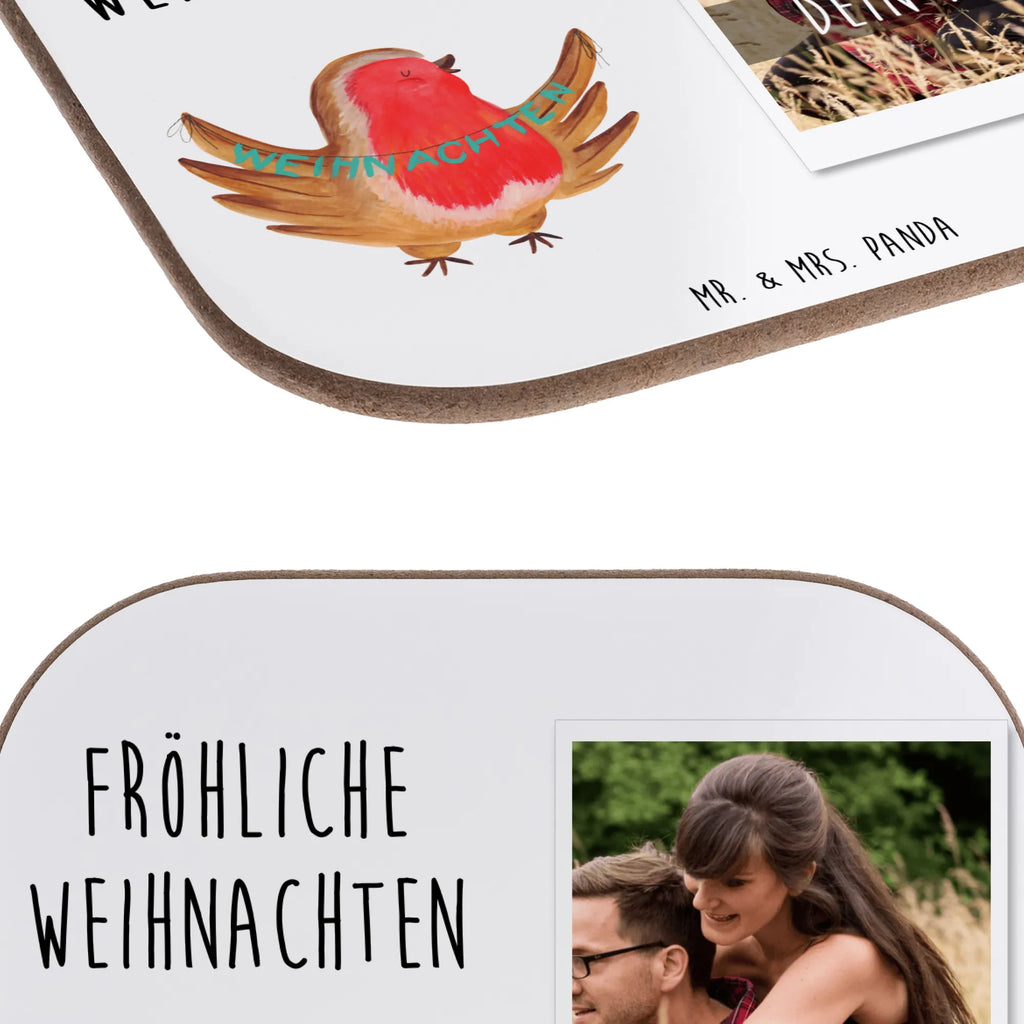 Personalisierter Foto Untersetzer Rotkehlchen Weihnachten Personalisierter Foto Untersetzer, Winter, Weihnachten, Weihnachtsdeko, Nikolaus, Advent, Heiligabend, Wintermotiv, Frohe Weihnachten, Weihnachtsmotiv, Weihnachtsgruß, Vogel, xmas