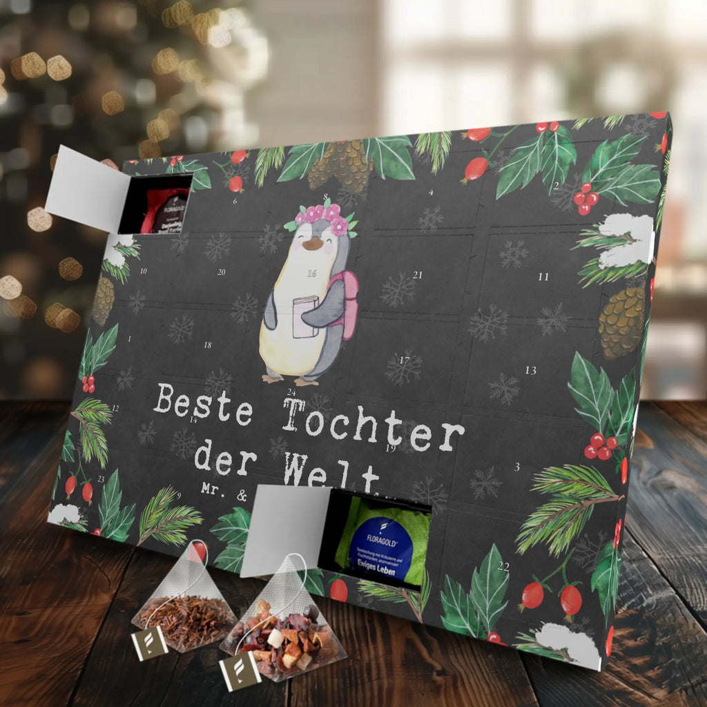 Tee Adventskalender Pinguin Beste Tochter der Welt Adventskalender, Kerzen Adventskalender, Duftkerzen Adventskalender, für, Dankeschön, Geschenk, Schenken, Geburtstag, Geburtstagsgeschenk, Geschenkidee, Danke, Bedanken, Mitbringsel, Freude machen, Geschenktipp, Tochter, Töchter, Töchterchen, Geburt, Kleine, Mutter, Vater, Kind, Kinder, Familie, Belohnung