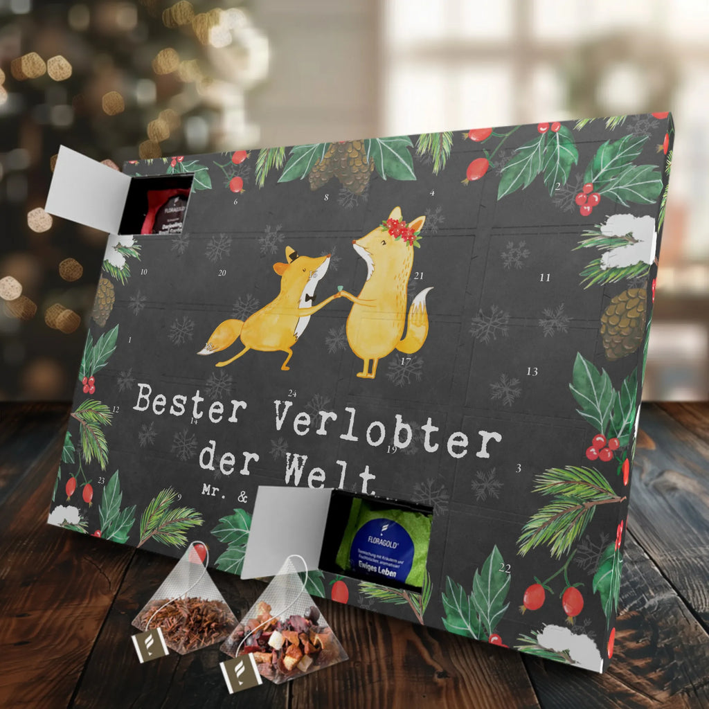 Tee Adventskalender Fuchs Bester Verlobter der Welt Adventskalender, Kerzen Adventskalender, Duftkerzen Adventskalender, für, Dankeschön, Geschenk, Schenken, Geburtstag, Geburtstagsgeschenk, Geschenkidee, Danke, Bedanken, Mitbringsel, Freude machen, Geschenktipp, Verlobter, Verloben, Verlobung, Traummann, Mann, Freund, Ehemann, Zukünftiger, Hochzeit, Ehe