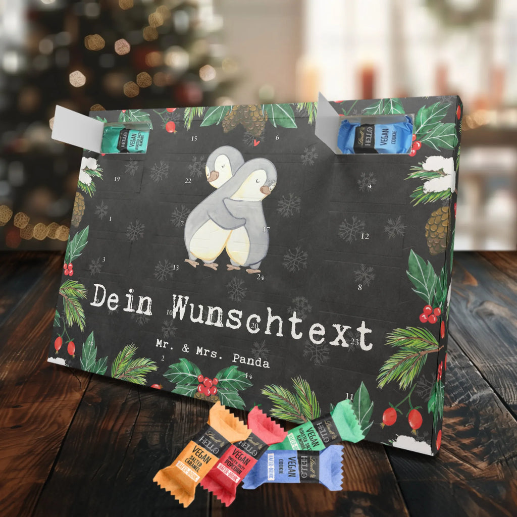 Personalisierter veganer Adventskalender Pinguin Beste Beziehung der Welt Personalisierter veganer Adventskalender, für, Dankeschön, Geschenk, Schenken, Geburtstag, Geburtstagsgeschenk, Geschenkidee, Danke, Bedanken, Mitbringsel, Freude machen, Geschenktipp, Beziehung, Zusammen sein, Miteinander gehen, Liebe, Verlieb, Liebesgeschenk