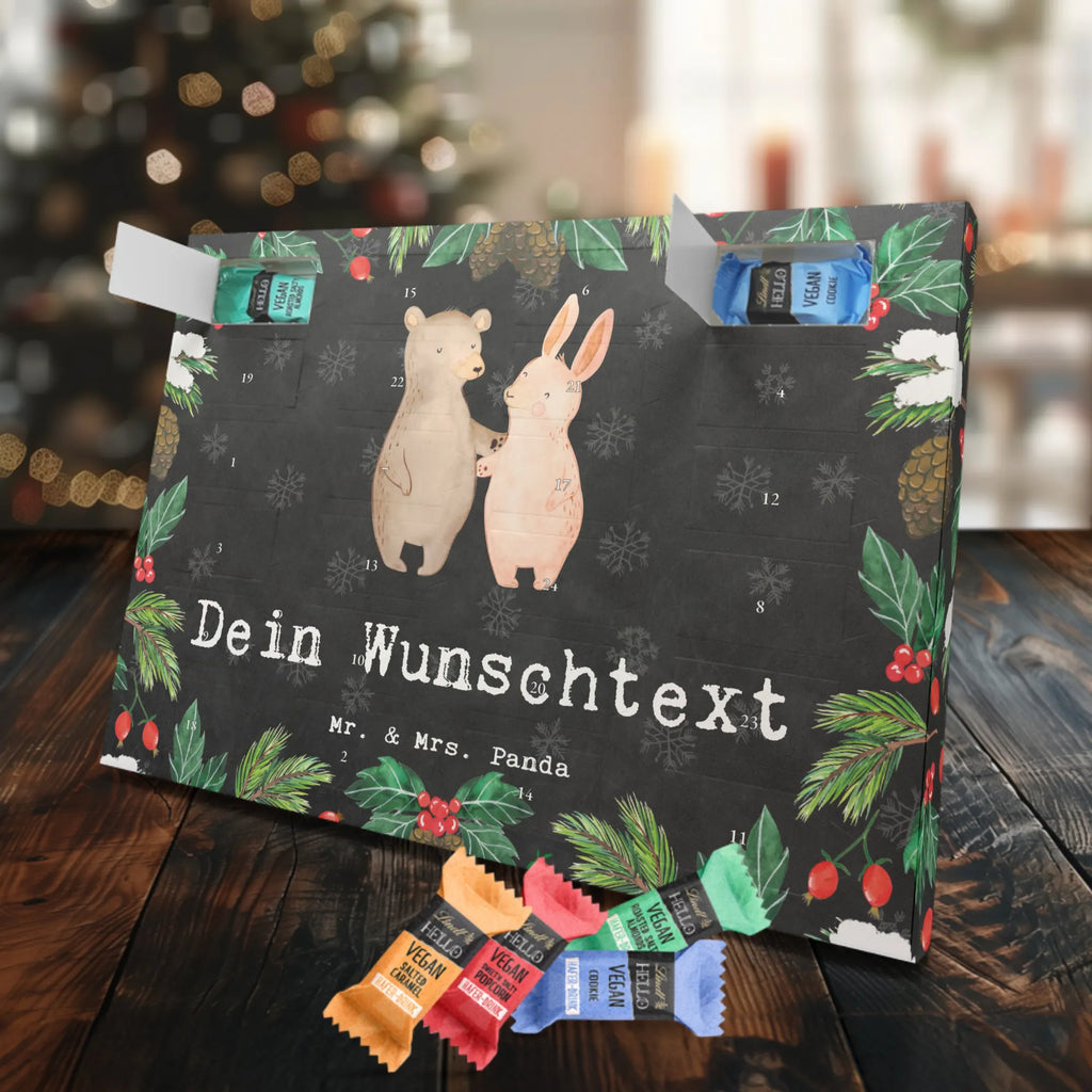 Personalisierter veganer Adventskalender Hase Beste Freundschaft der Welt Personalisierter veganer Adventskalender, für, Dankeschön, Geschenk, Schenken, Geburtstag, Geburtstagsgeschenk, Geschenkidee, Danke, Bedanken, Mitbringsel, Freude machen, Geschenktipp, Freundschaft, Freunde, Freunde fürs Leben, best friends, Freundin, Freund, Clique, Kumpel, bae, bff