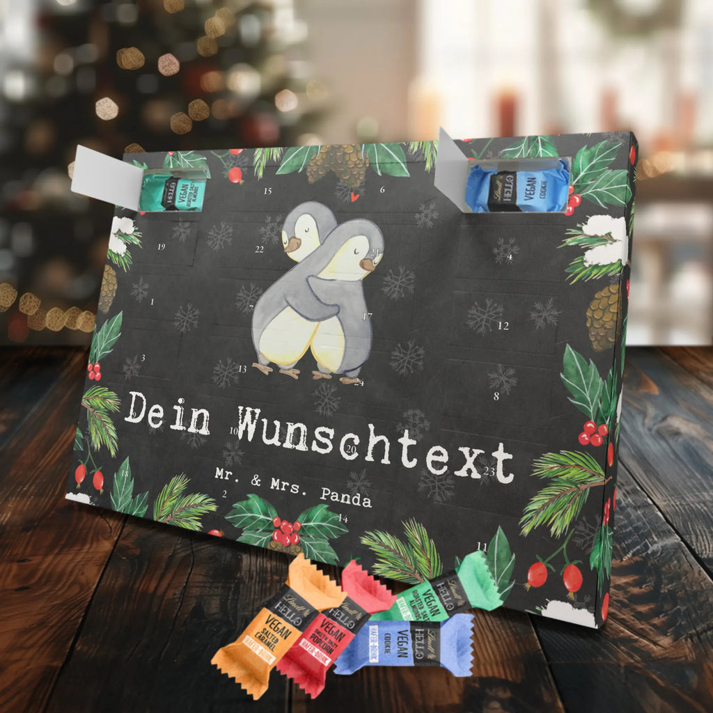 Personalisierter veganer Adventskalender Pinguin Bester Kuschelpartner der Welt Personalisierter veganer Adventskalender, für, Dankeschön, Geschenk, Schenken, Geburtstag, Geburtstagsgeschenk, Geschenkidee, Danke, Bedanken, Mitbringsel, Freude machen, Geschenktipp, Kuschelpartner, Lebenspartner, Ehepartner, Partner, Ehemann, Ehefrau, Kuscheln, Bett, Liebe, Freund, Freundin, Hochzeitstag, verliebt