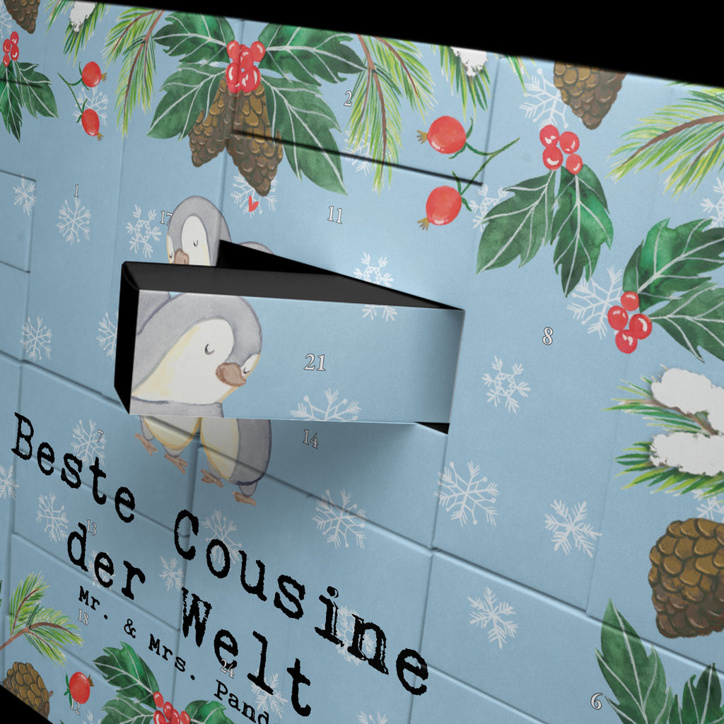 Befüllbarer Adventskalender Pinguin Beste Cousine der Welt Befüllbarer Adventskalender, Adventskalender zum selbst befüllen, für, Dankeschön, Geschenk, Schenken, Geburtstag, Geburtstagsgeschenk, Geschenkidee, Danke, Bedanken, Mitbringsel, Freude machen, Geschenktipp, Cousine, Kusine, Kousine, Cousinchen, Tochter von Onkel, Tochter von Tante, Familie, Verwandtschaft, Cousin