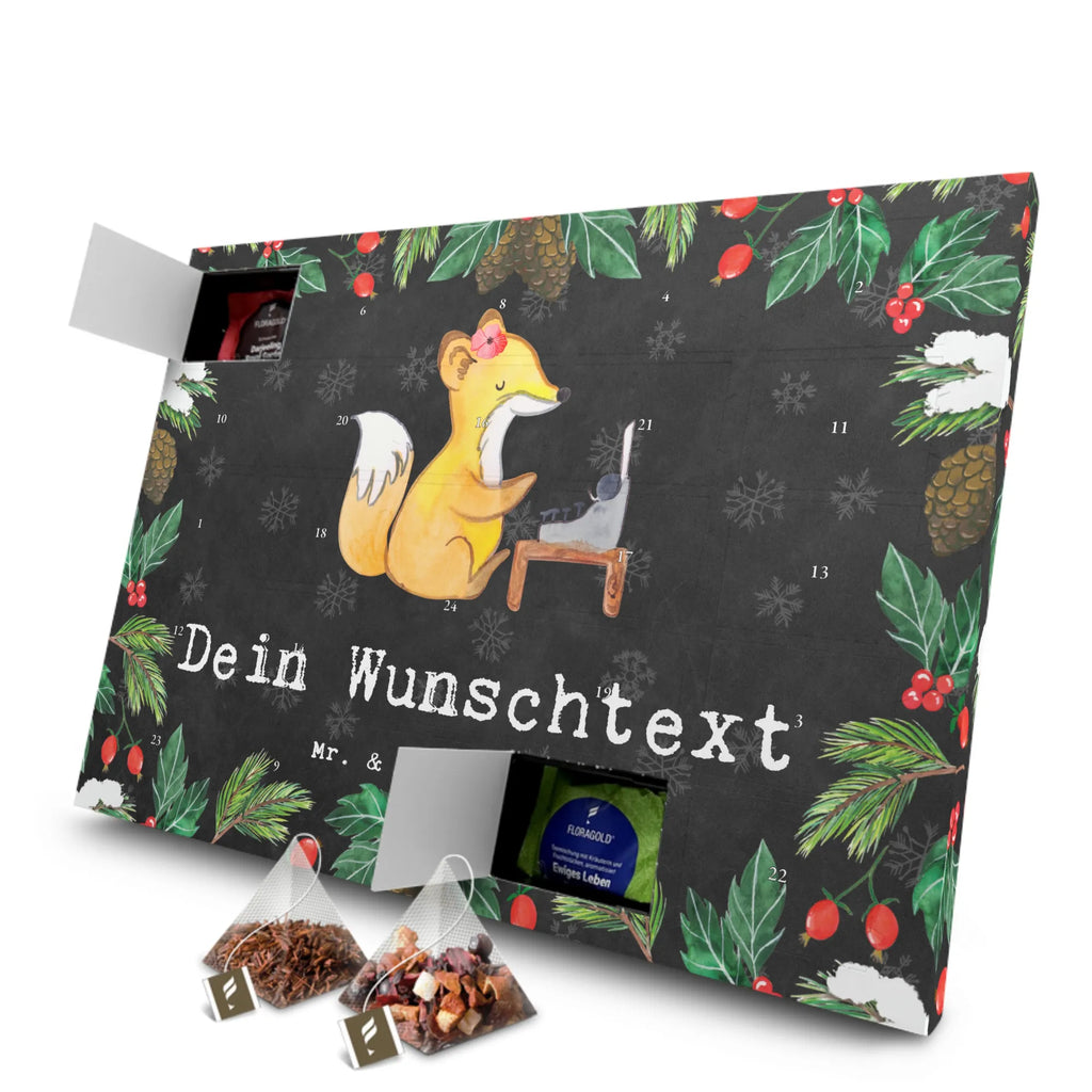 Personalisierter Tee Adventskalender Fuchs Beste Kollegin der Welt Personalisierter Tee Adventskalender, für, Dankeschön, Geschenk, Schenken, Geburtstag, Geburtstagsgeschenk, Geschenkidee, Danke, Bedanken, Mitbringsel, Freude machen, Geschenktipp, Arbeitskollegin, Kollegin, Freundin, Büro, Abschiedsgeschenk, Ruhestand, Arbeit, Mitarbeiterin, Berufsgenossin, Beruf