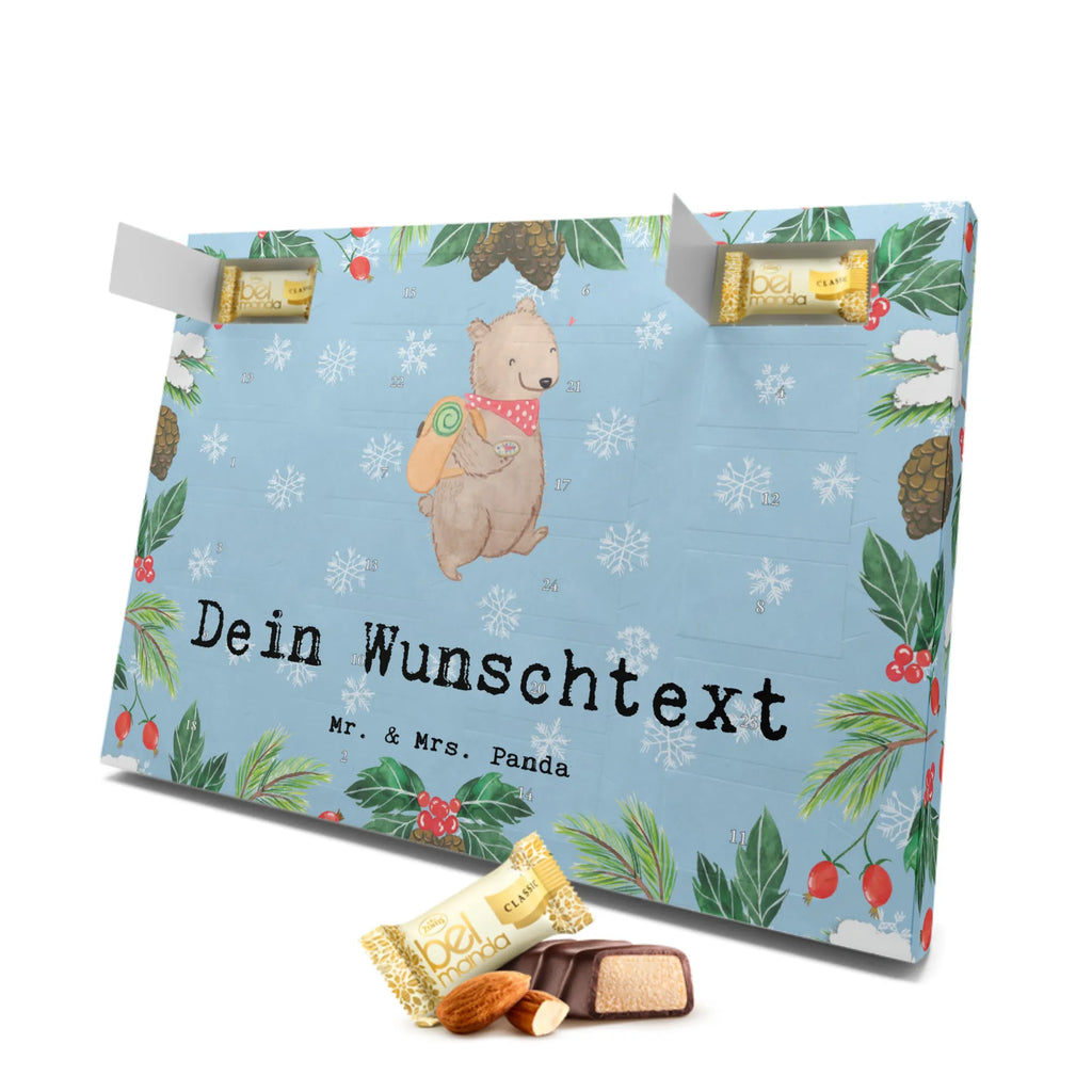 Personalisierter Marzipan Adventskalender Bär Wandern Personalisierter Marzipan Adventskalender, Geschenk, Sport, Sportart, Hobby, Schenken, Danke, Dankeschön, Auszeichnung, Gewinn, Sportler, Wandern, Bergsteigen, Wintertouren, Outdoor Sport, Freizeitsport, Spazieren, Natur entdecken