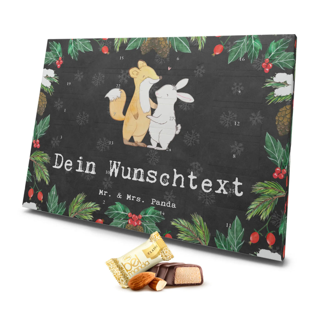 Personalisierter Marzipan Adventskalender Fuchs Hase Freunde treffen Personalisierter Marzipan Adventskalender, Geschenk, Sport, Sportart, Hobby, Schenken, Danke, Dankeschön, Auszeichnung, Gewinn, Sportler, Freunde treffen