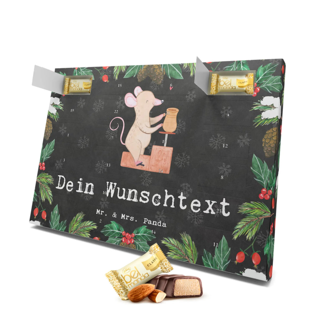 Personalisierter Marzipan Adventskalender Maus Töpfern Personalisierter Marzipan Adventskalender, Geschenk, Sport, Sportart, Hobby, Schenken, Danke, Dankeschön, Auszeichnung, Gewinn, Sportler, Töpfern, Töpferei, Töpferkurs