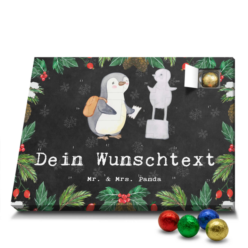 Personalisierter Schoko Adventskalender Pinguin Museum besuchen Personalisierter Adventskalender, Adventskalender mit Namen, Geschenk, Sport, Sportart, Hobby, Schenken, Danke, Dankeschön, Auszeichnung, Gewinn, Sportler, Museum besuchen, Museen