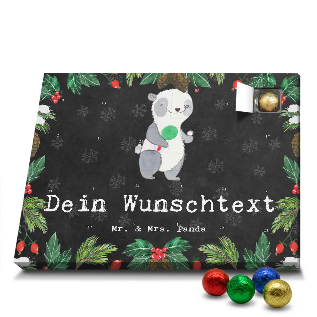 Personalisierter Schoko Adventskalender Panda Tischtennis Personalisierter Adventskalender, Adventskalender mit Namen, Geschenk, Sport, Sportart, Hobby, Schenken, Danke, Dankeschön, Auszeichnung, Gewinn, Sportler, Tischtennis, Tischtennis Bund, Tischtennis Verein, Ballsport