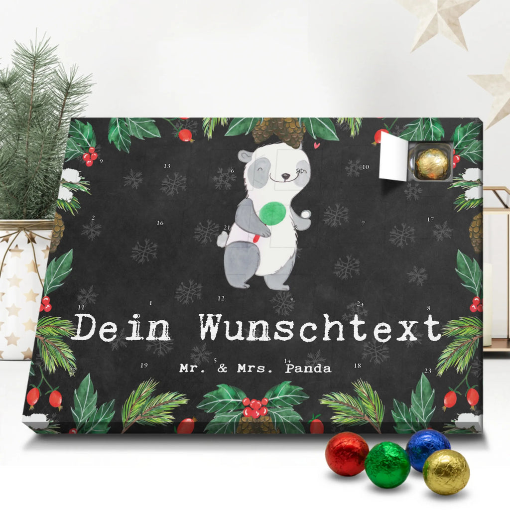 Personalisierter Schoko Adventskalender Panda Tischtennis Personalisierter Adventskalender, Adventskalender mit Namen, Geschenk, Sport, Sportart, Hobby, Schenken, Danke, Dankeschön, Auszeichnung, Gewinn, Sportler, Tischtennis, Tischtennis Bund, Tischtennis Verein, Ballsport