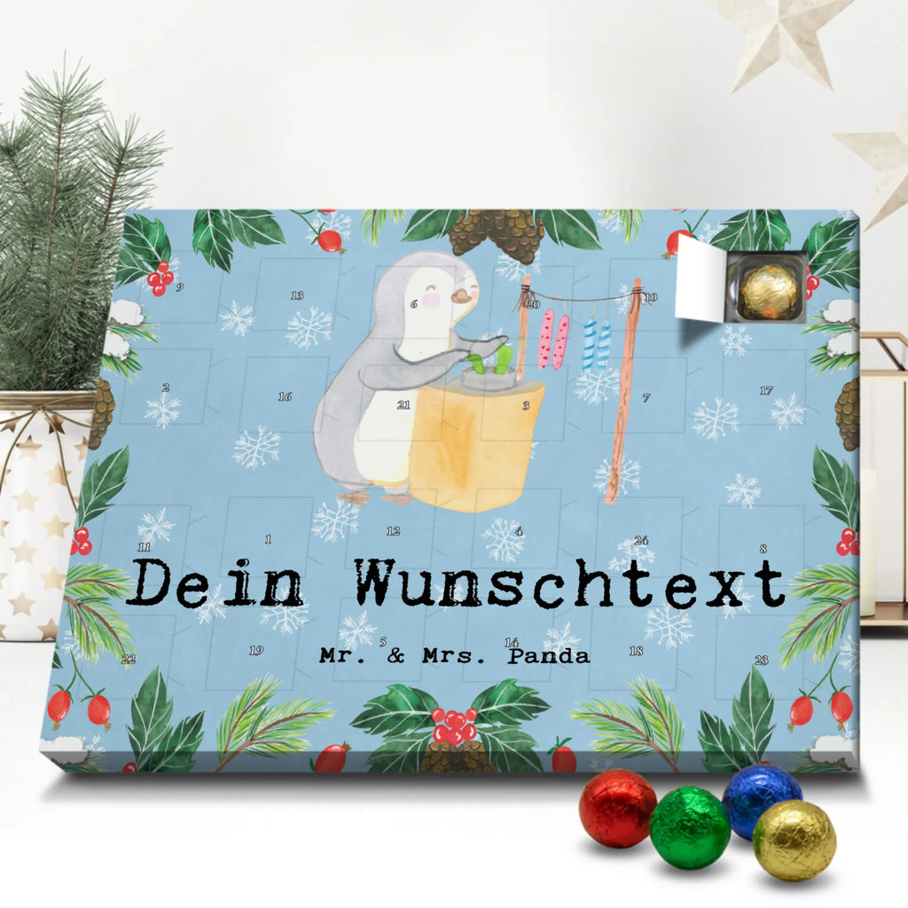 Personalisierter Schoko Adventskalender Pinguin Kerzenziehen Personalisierter Adventskalender, Adventskalender mit Namen, Geschenk, Sport, Sportart, Hobby, Schenken, Danke, Dankeschön, Auszeichnung, Gewinn, Sportler, Kerzenziehen, Kerzen ziehen. DIY, Deko basteln