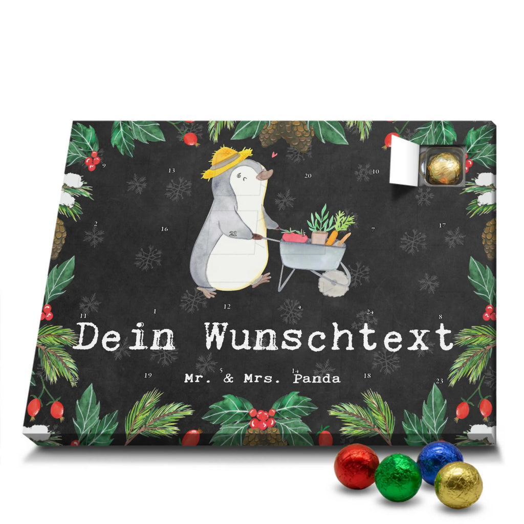 Personalisierter Schoko Adventskalender Pinguin Gartenarbeit Personalisierter Adventskalender, Adventskalender mit Namen, Geschenk, Sport, Sportart, Hobby, Schenken, Danke, Dankeschön, Auszeichnung, Gewinn, Sportler, Gartenarbeit, Urban gardening, Gärtnern, Gartenpflege