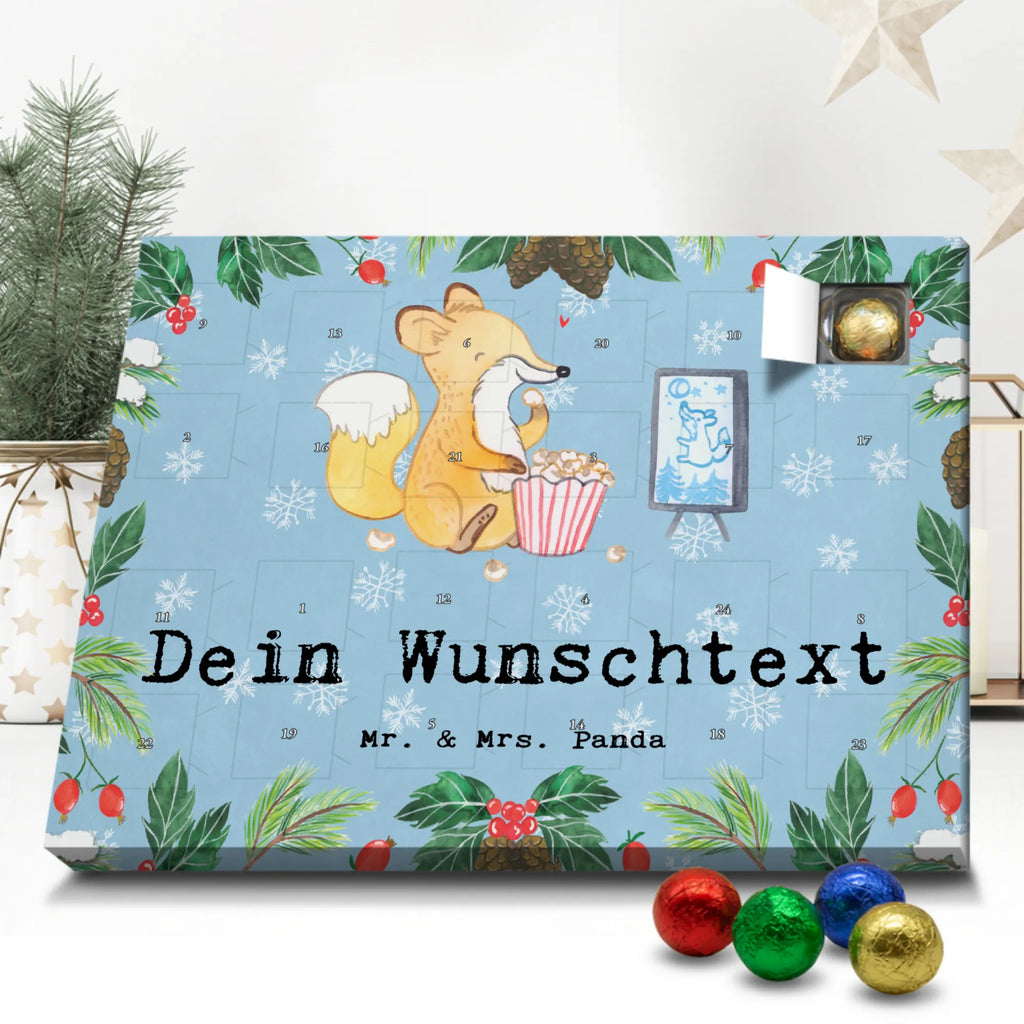 Personalisierter Schoko Adventskalender Fuchs Filme gucken Personalisierter Adventskalender, Adventskalender mit Namen, Geschenk, Sport, Sportart, Hobby, Schenken, Danke, Dankeschön, Auszeichnung, Gewinn, Sportler, Filmabend, Filme gucken, TV, Fernsehen, Kino