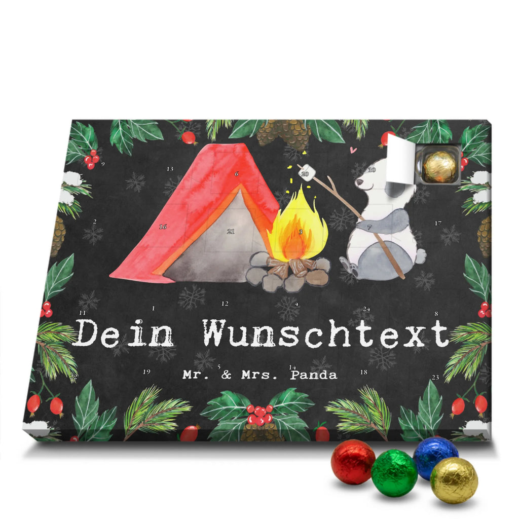 Personalisierter Schoko Adventskalender Panda Campen Personalisierter Adventskalender, Adventskalender mit Namen, Geschenk, Sport, Sportart, Hobby, Schenken, Danke, Dankeschön, Auszeichnung, Gewinn, Sportler, Campen, Camping, campen gehen, Zelten, Campingplatz