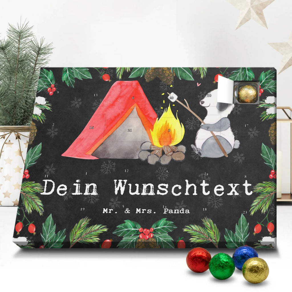 Personalisierter Schoko Adventskalender Panda Campen Personalisierter Adventskalender, Adventskalender mit Namen, Geschenk, Sport, Sportart, Hobby, Schenken, Danke, Dankeschön, Auszeichnung, Gewinn, Sportler, Campen, Camping, campen gehen, Zelten, Campingplatz