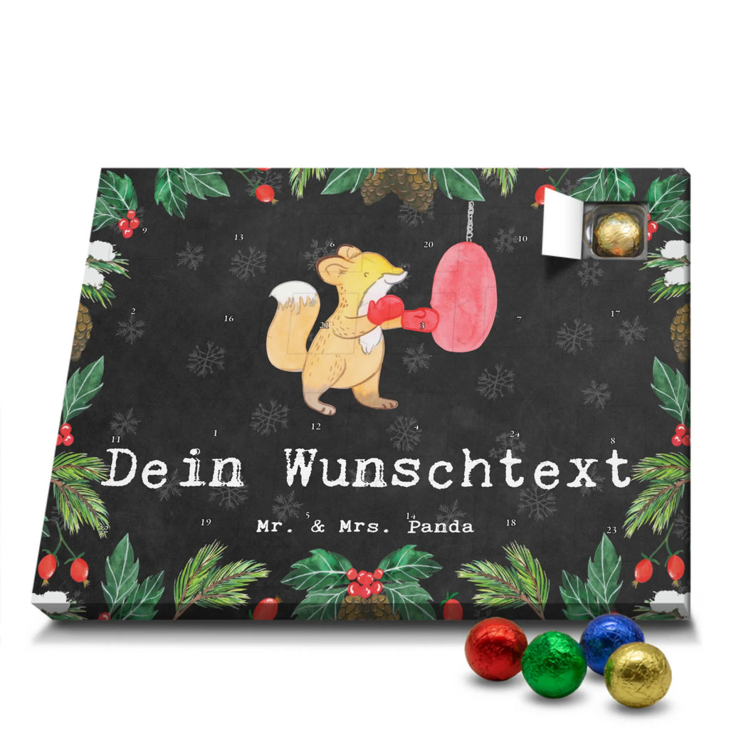 Personalisierter Schoko Adventskalender Fuchs Boxen Personalisierter Adventskalender, Adventskalender mit Namen, Geschenk, Sport, Sportart, Hobby, Schenken, Danke, Dankeschön, Auszeichnung, Gewinn, Sportler, Boxen, Boxkampf, Boxtraining