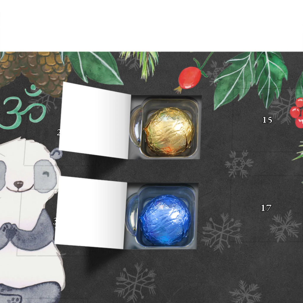 Personalisierter Schoko Adventskalender Panda Meditieren Personalisierter Adventskalender, Adventskalender mit Namen, Geschenk, Sport, Sportart, Hobby, Schenken, Danke, Dankeschön, Auszeichnung, Gewinn, Sportler, Meditieren, Meditation, Meditationskurs