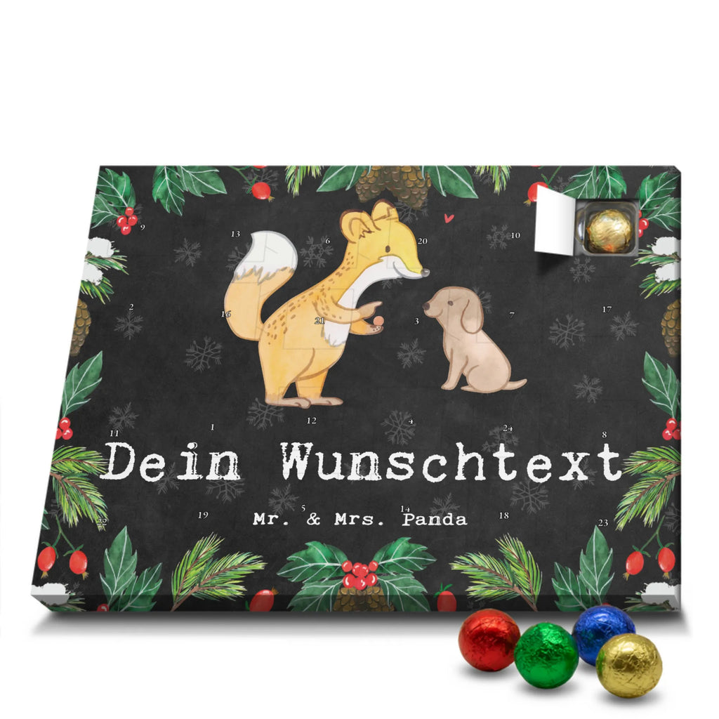 Personalisierter Schoko Adventskalender Fuchs Hundetraining Personalisierter Adventskalender, Adventskalender mit Namen, Geschenk, Sport, Sportart, Hobby, Schenken, Danke, Dankeschön, Auszeichnung, Gewinn, Sportler, Hundetraining, Hundeerziehung, Hundeschule, Welpenschule, Hundeprüfung