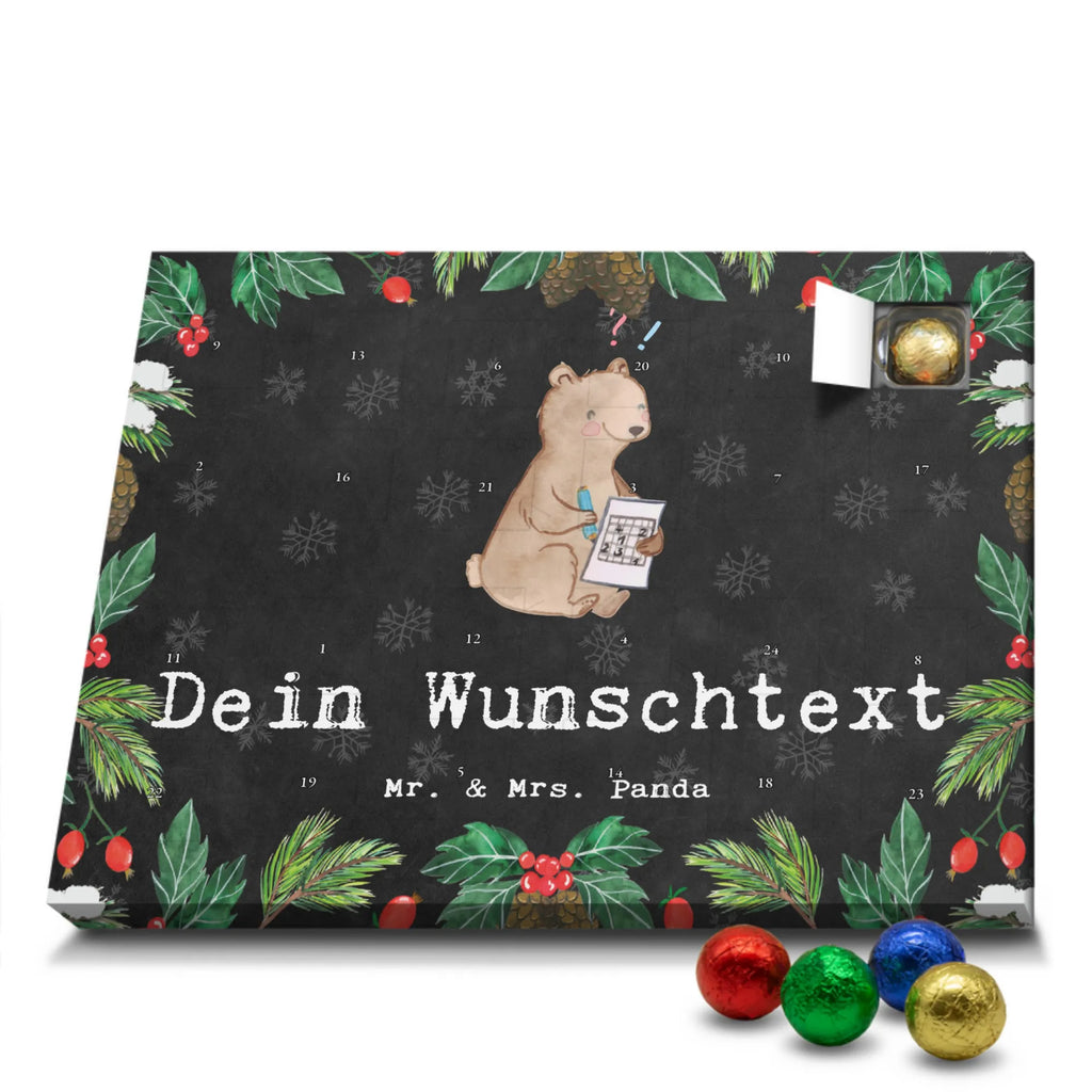 Personalisierter Schoko Adventskalender Bär Rätsel lösen Personalisierter Adventskalender, Adventskalender mit Namen, Geschenk, Sport, Sportart, Hobby, Schenken, Danke, Dankeschön, Auszeichnung, Gewinn, Sportler, Rätsel lösen, Kreuzworträtsel lösen, Knobeln, Gedächtnistraining, Gedächtnissport