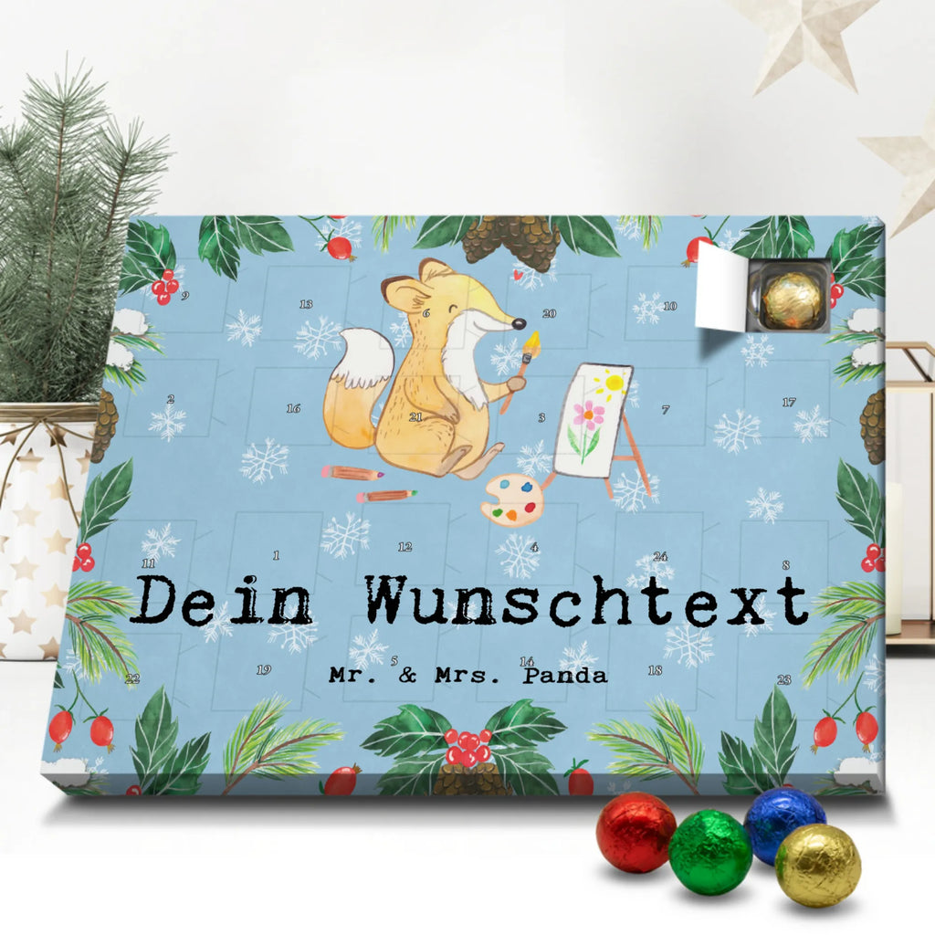 Personalisierter Schoko Adventskalender Fuchs  Malen Personalisierter Adventskalender, Adventskalender mit Namen, Geschenk, Sport, Sportart, Hobby, Schenken, Danke, Dankeschön, Auszeichnung, Gewinn, Sportler, Malen, Zeichnen, Hobbyzeichner, Künstler, Künstlerin