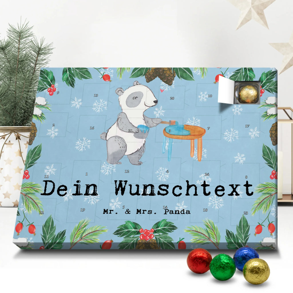 Personalisierter Schoko Adventskalender Panda Möbel restaurieren Personalisierter Adventskalender, Adventskalender mit Namen, Geschenk, Sport, Sportart, Hobby, Schenken, Danke, Dankeschön, Auszeichnung, Gewinn, Sportler, Möbel restaurieren, antike Möbel restaurieren, Handwerk, Restaurator