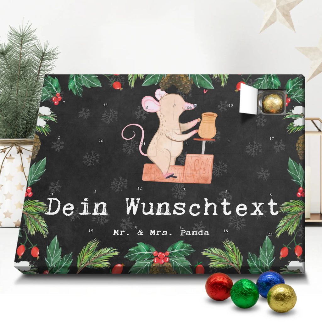 Personalisierter Schoko Adventskalender Maus Töpfern Personalisierter Adventskalender, Adventskalender mit Namen, Geschenk, Sport, Sportart, Hobby, Schenken, Danke, Dankeschön, Auszeichnung, Gewinn, Sportler, Töpfern, Töpferei, Töpferkurs